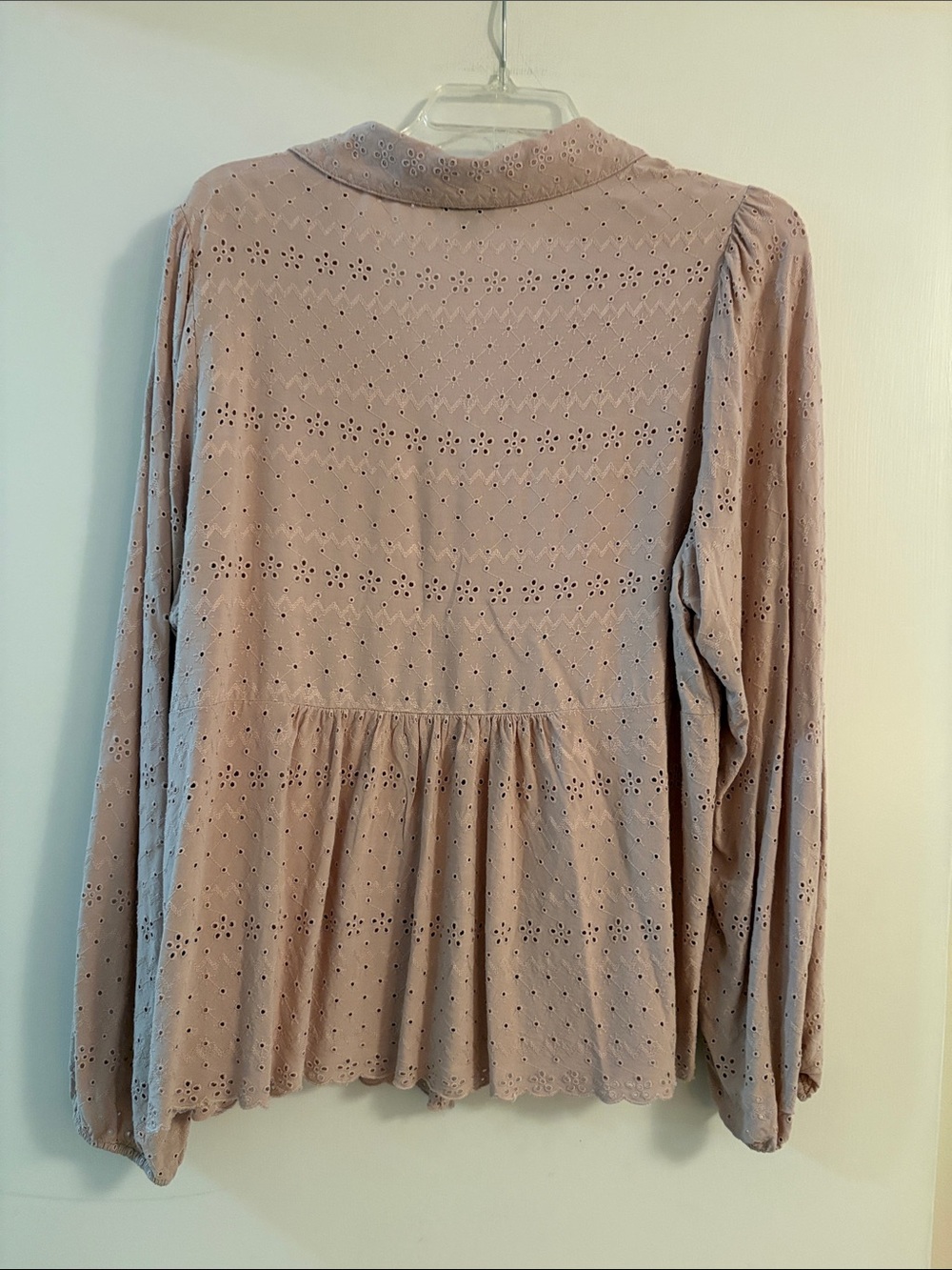 🌷 Blush Eyelet Blouse